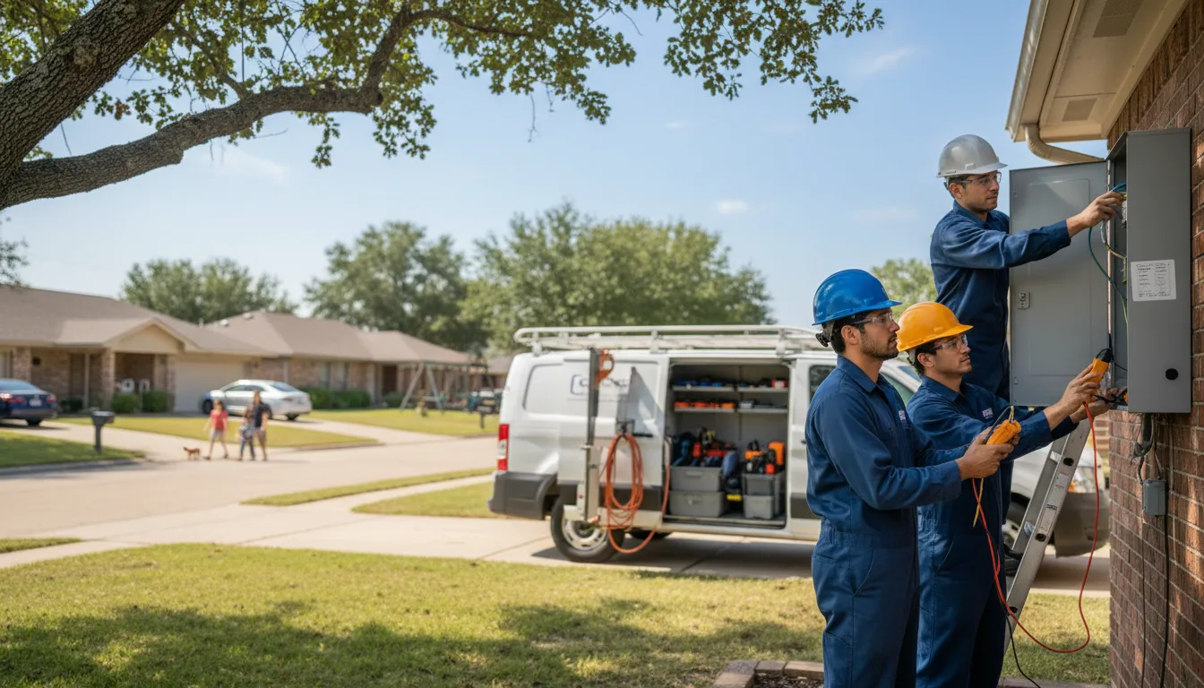 Certified electrician providing emergency electrical services in Illiopolis, IL